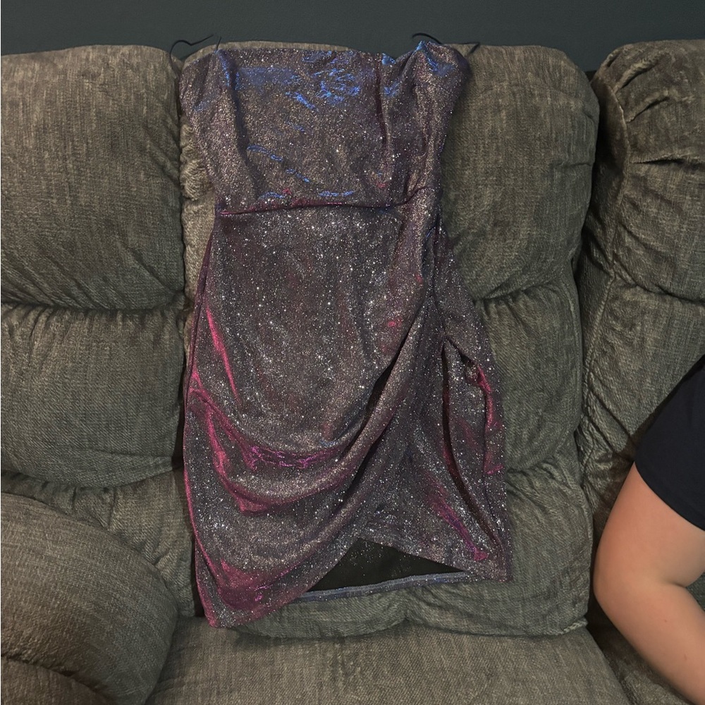 Elegant Glitter Spaghetti Strap Dress